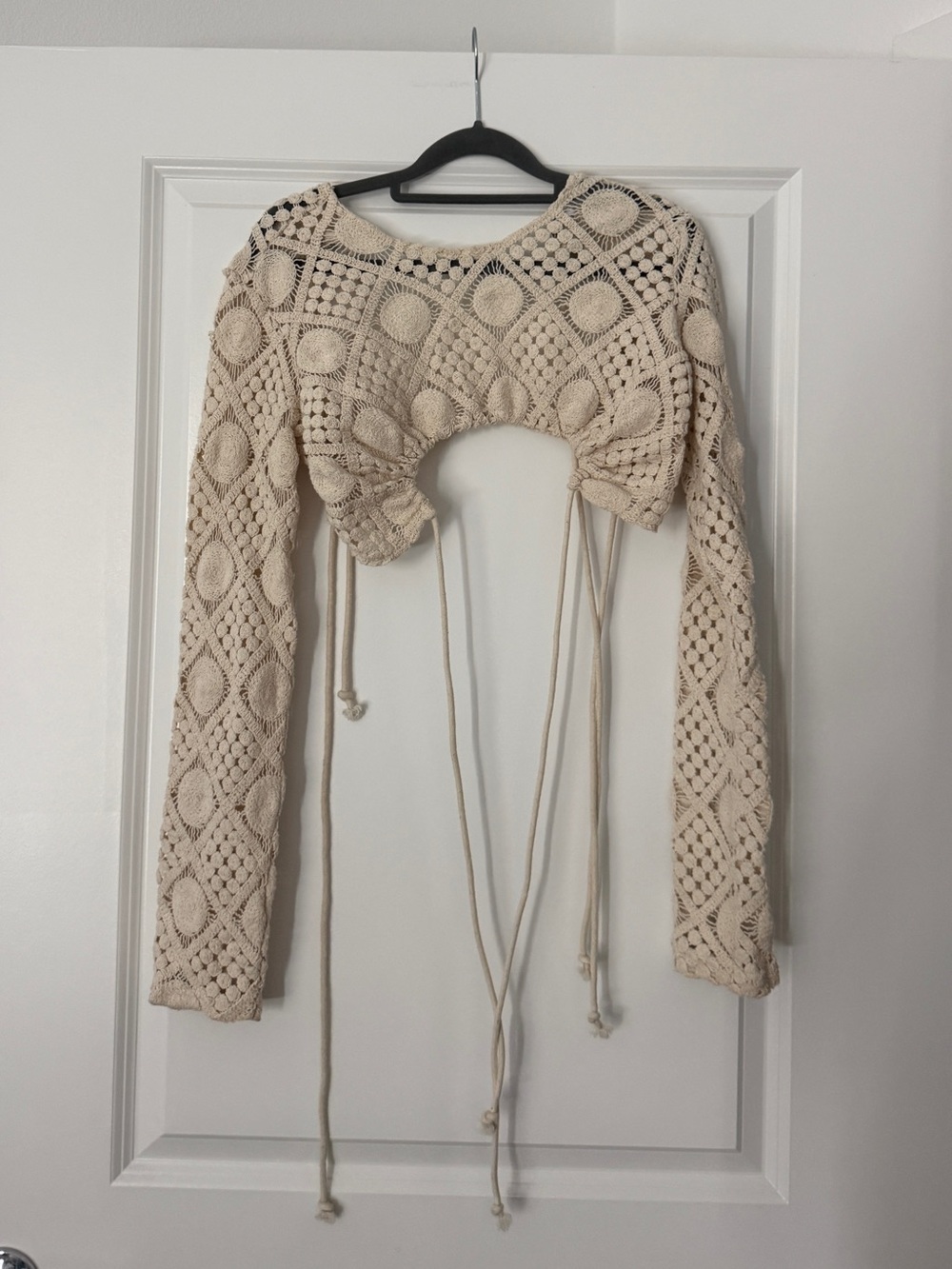 Andrea Iyamah Hira Cream Crochet
Top